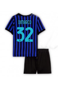 Inter Milan Federico Dimarco #32 Jalkapallovaatteet Lasten Kotipeliasu 2025-26 Lyhythihainen (+ Lyhyet housut)
